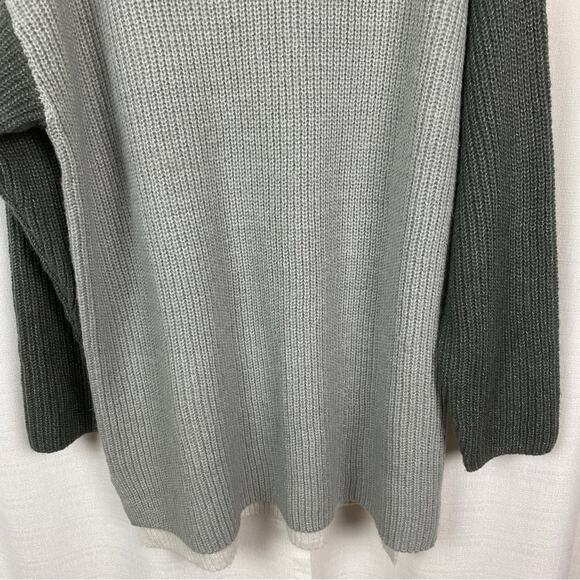 Lane Bryant Gray Colorblock Turtleneck Long Sleeve Sweater Sz.18/20 NWT - Picture 7 of 16